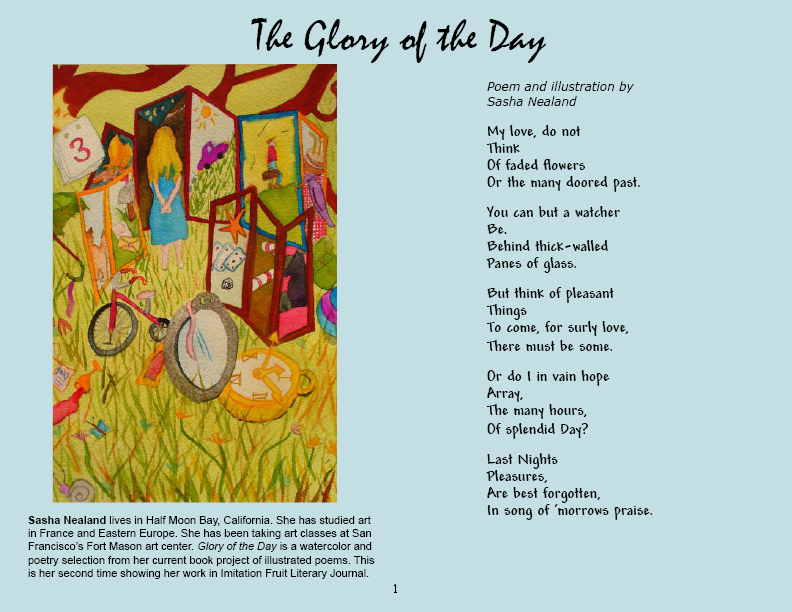 Glory of the Day, Illustration and Poem by Sasha Nealand